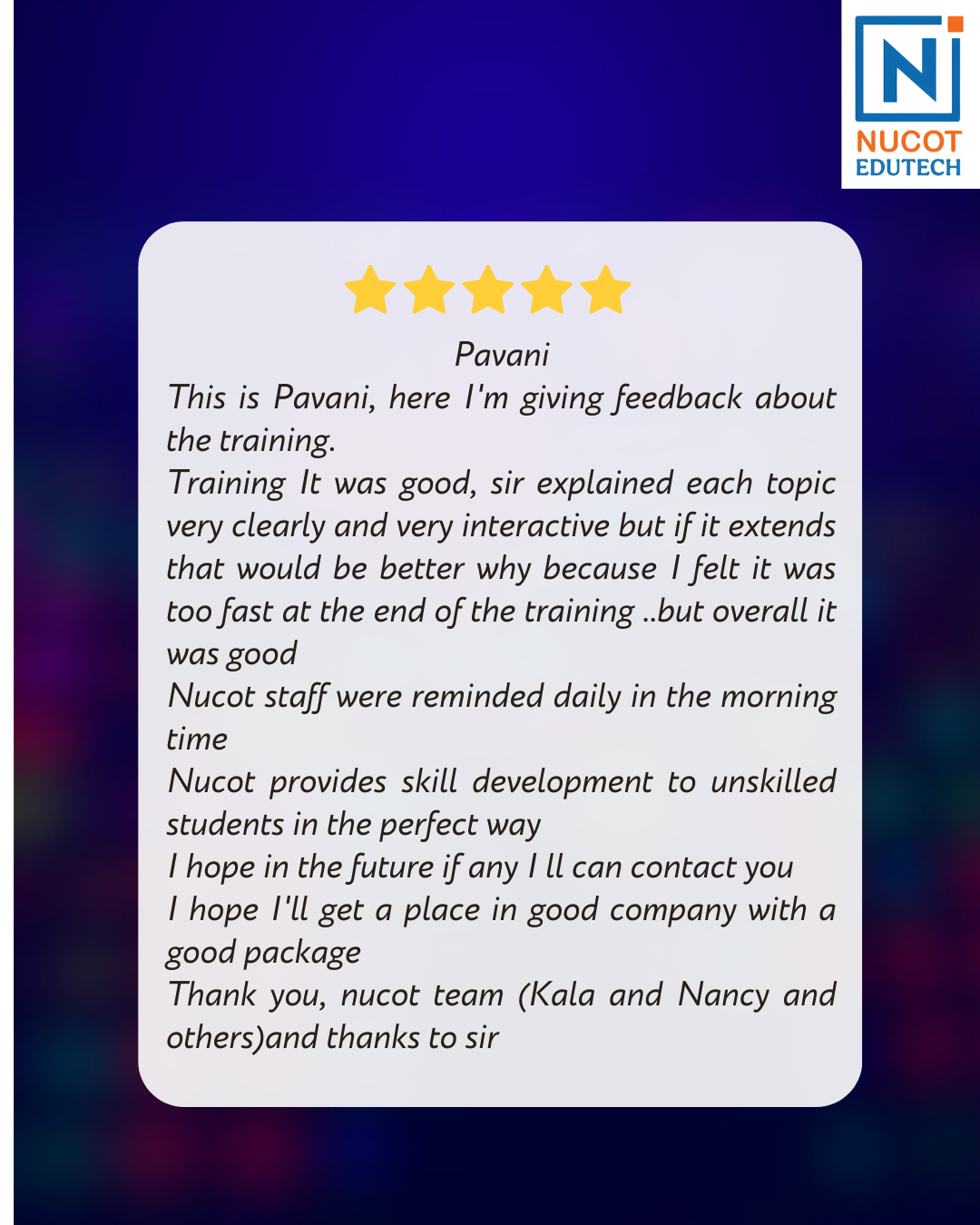 Testimonial 5